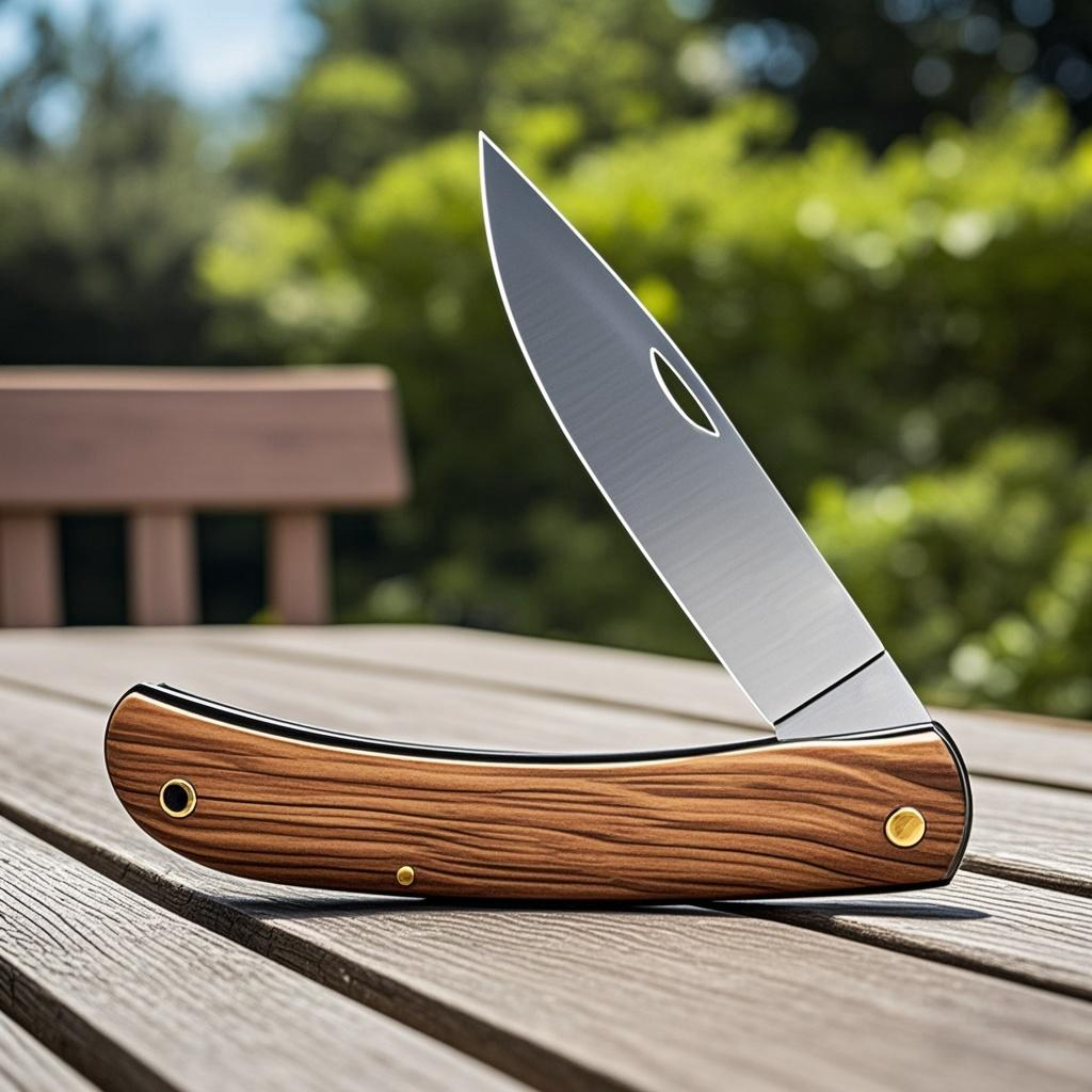 Edc Carry Pocket Knife - Rosewood Handle Pocket Knife Stainless Steel