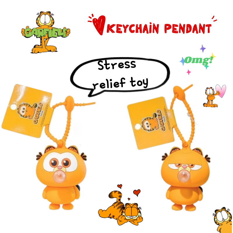 Carabiner Keychain - New Garfield doll car keychain pendant