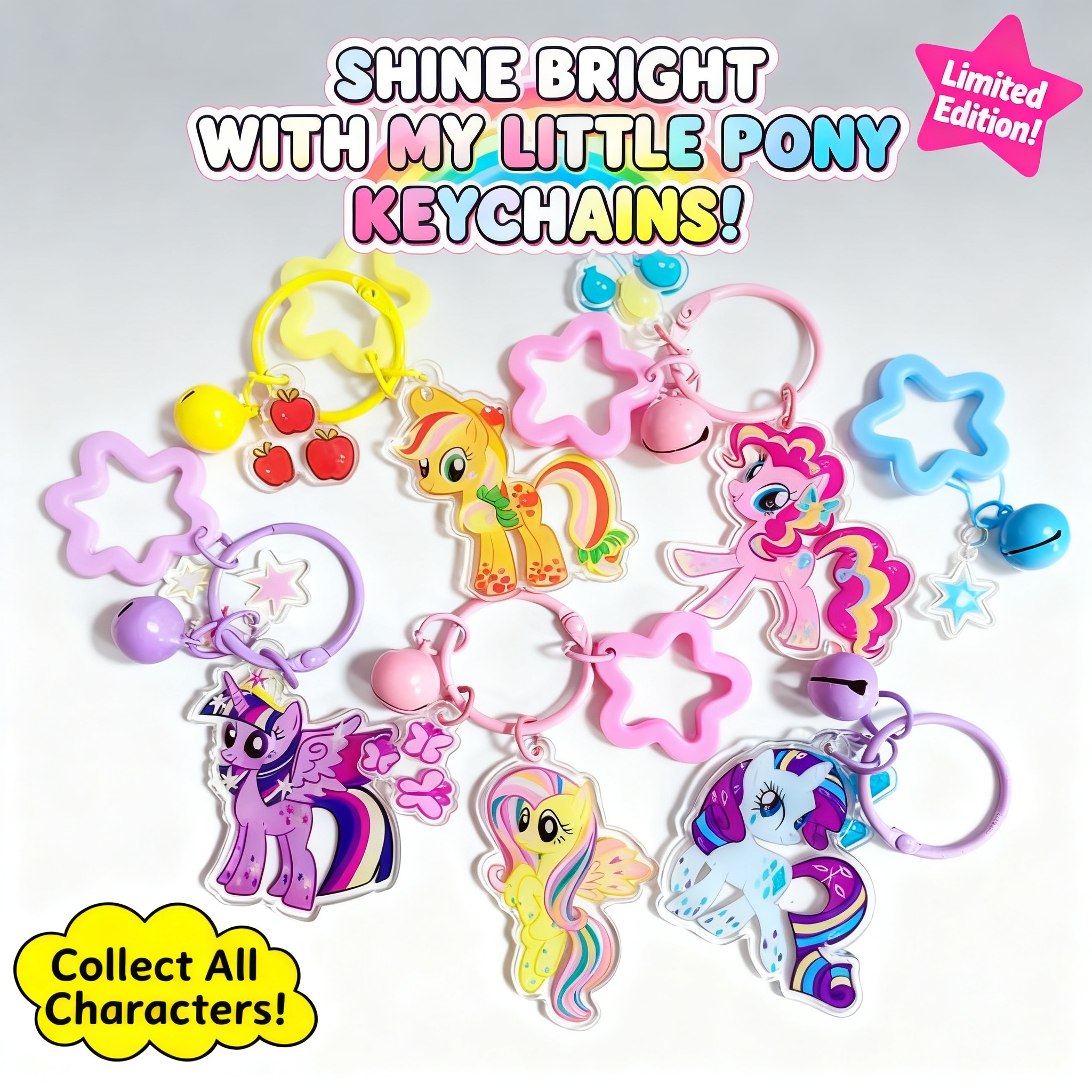 Carabiner Keychain - Anime Kawaii Unicorn Keychain Fashion Key