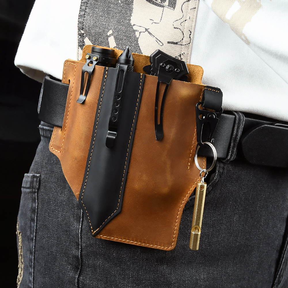 Men Travel Tactical Waist Bag  – Leather Edc. Carry Pouch Bewertung und Preis