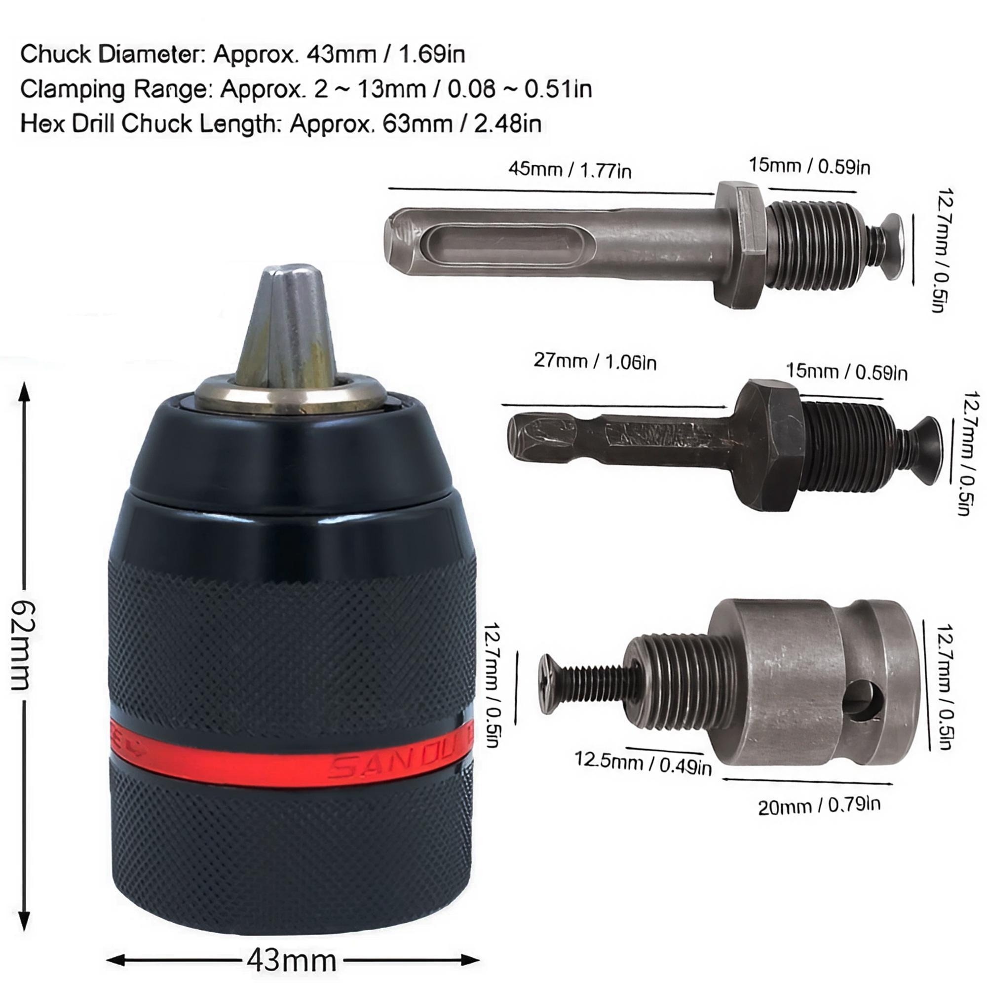4Pcs 2-13mm Keyless Metal Dril – Micro Screwdriver Kit Bewertung und Preis