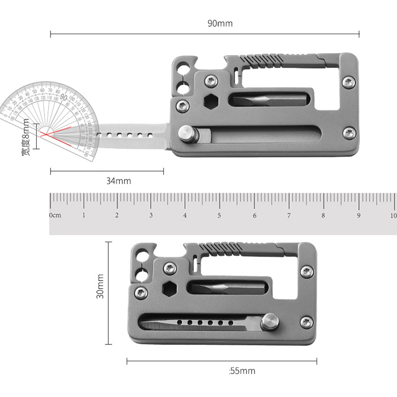 5 IN 1 Titanium Alloy Keychain – Multitool Credit Card Bewertung und Preis