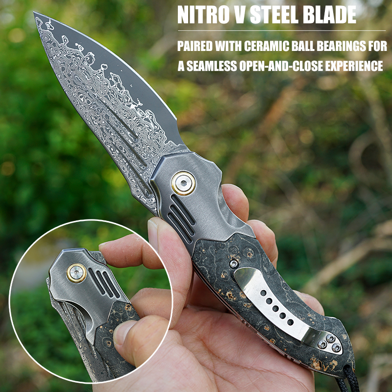 VNLA Handmade Damascus Steel P – Edc Carry Pocket Knife Bewertung und Preis