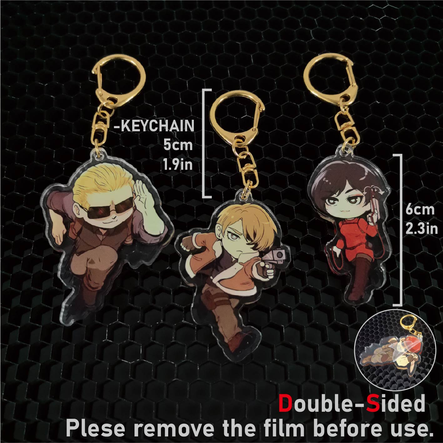 Resident Evil Keychain，Leon，Ad – Carabiner Keychain Bewertung und Preis